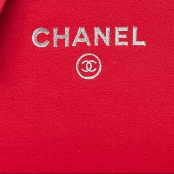 New! Authenticated Chanel CC Patent Leather CORAL RED MINI Bag SHW WOC - Picture 7 of 16